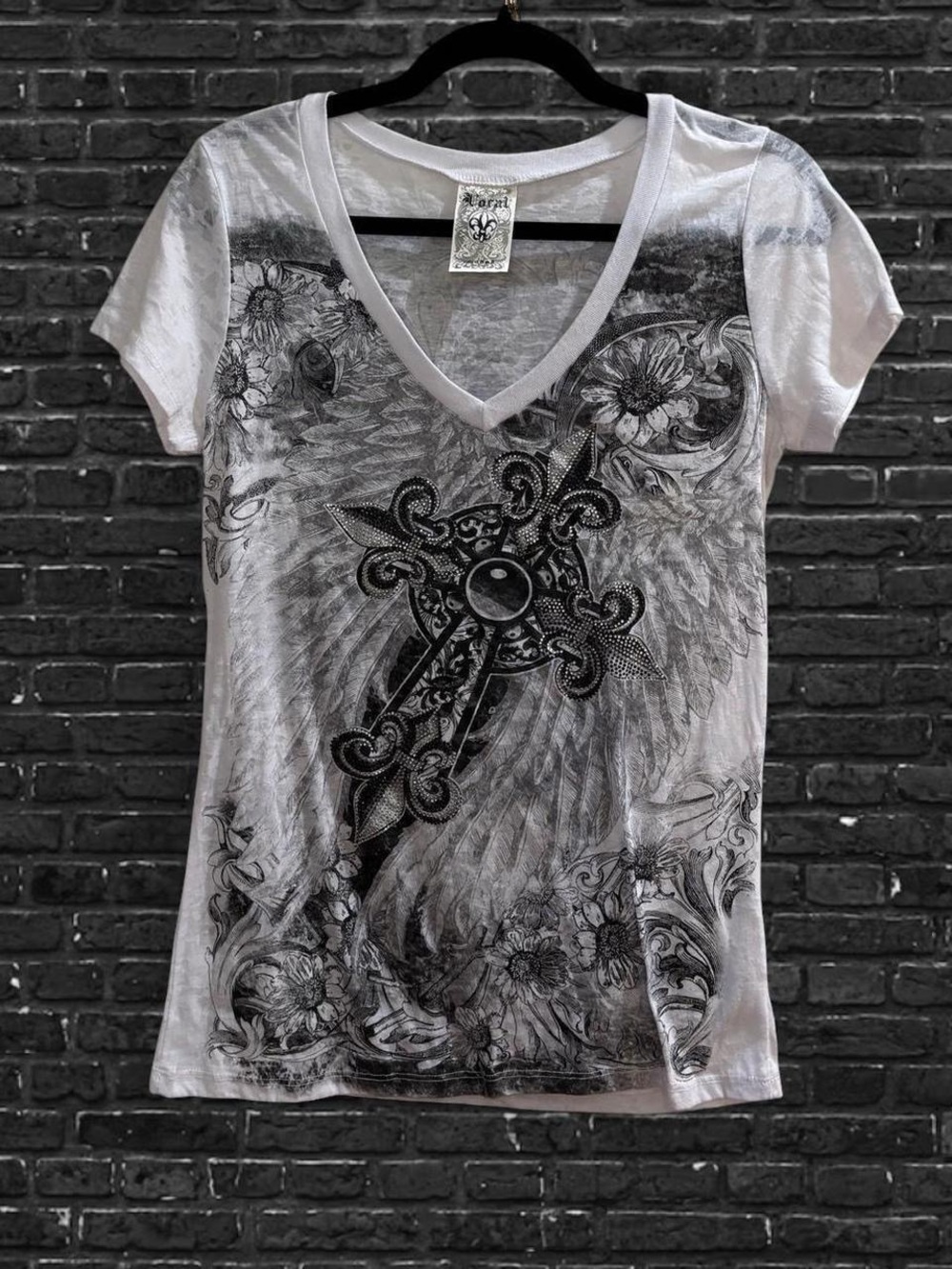 Y2K Grunge Vocal Miss Me Style Rhinestone Shirt